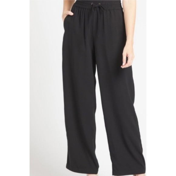 Sanctuary Wide Leg Pants Drawstring‎ Waist Casual Comfy Black Size XS NWT $109 - Picture 1 of 11